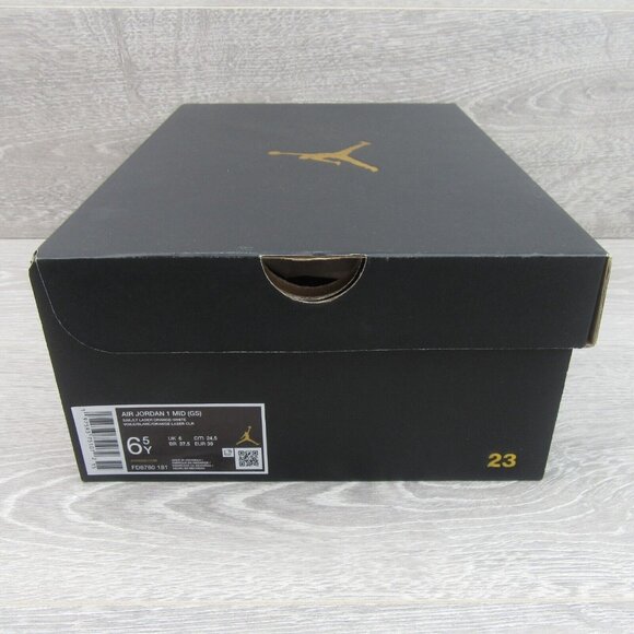 Air Jordan 1 Mid Sail White Sneakers GS Size 6.5Y / Womens Size 8 NEW - Picture 12 of 13